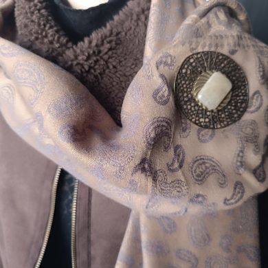 broche vintage avec pierre de lune naturelle