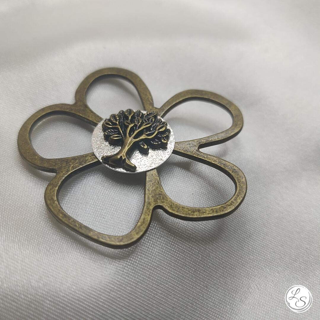Broche aimantée "Porte lunettes bronze arbre " – Image 3