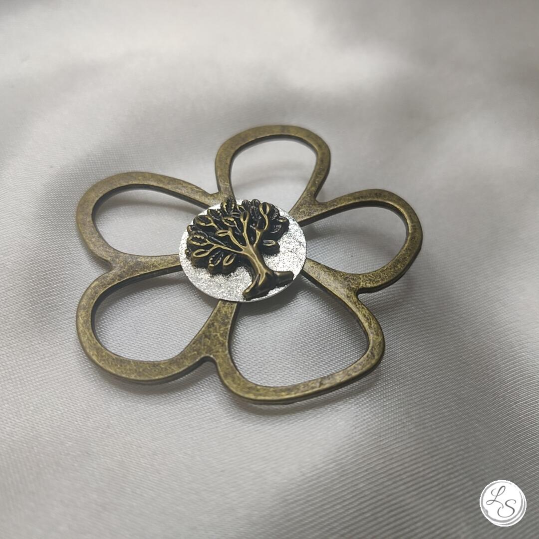 Broche aimantée "Porte lunettes bronze arbre " – Image 2