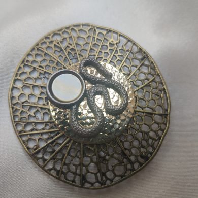 BROCHE AIMANTÉE CRÉATION UNIQUE  "Superposition serpent"