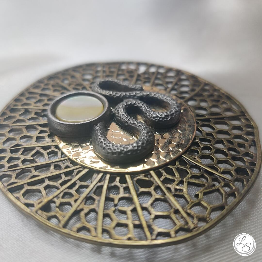 BROCHE AIMANTÉE CRÉATION UNIQUE "Superposition serpent" – Image 2