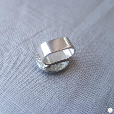 Broche aimantée "Porte lunettes tube argenté"