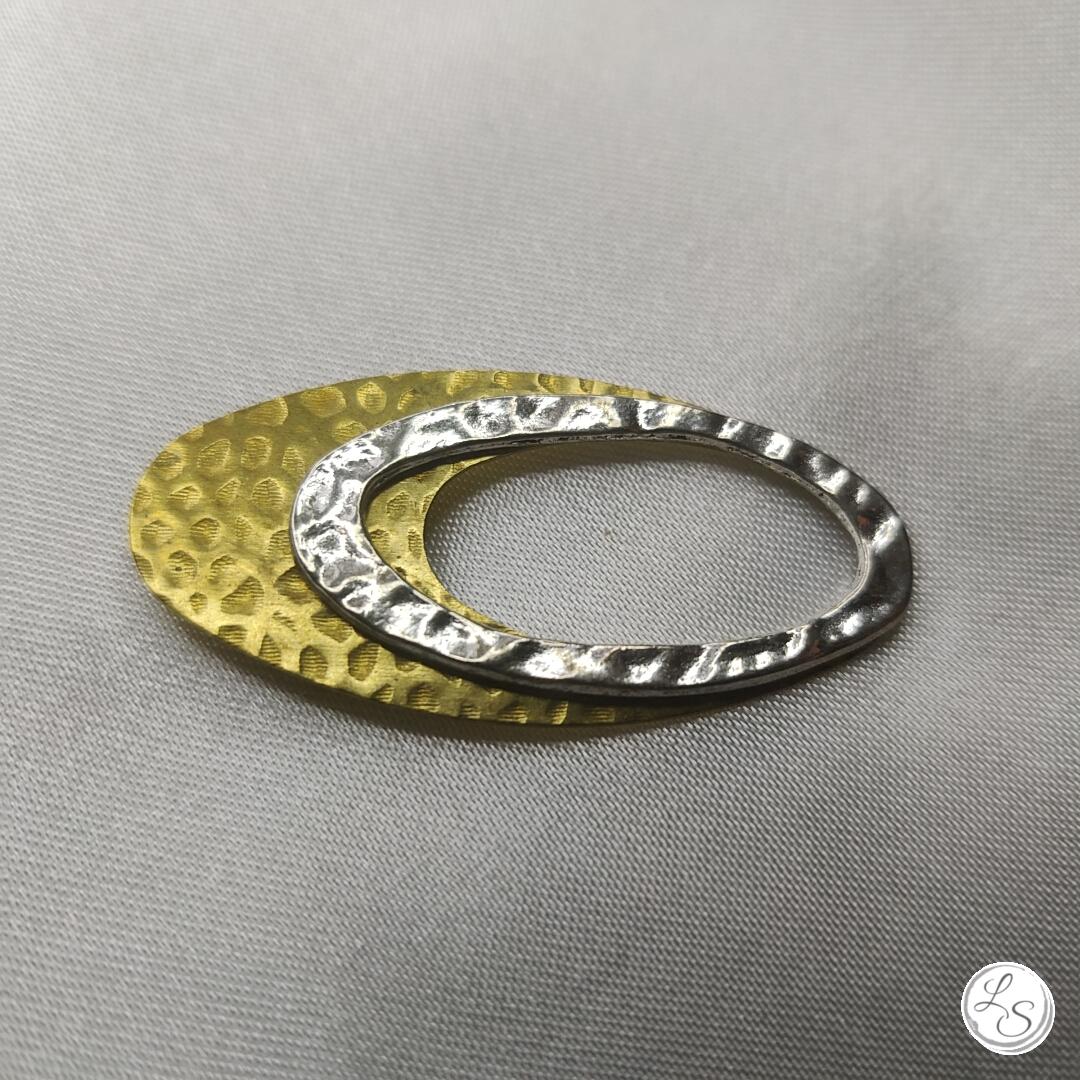 Broche aimantée "Porte lunettes doré argenté"