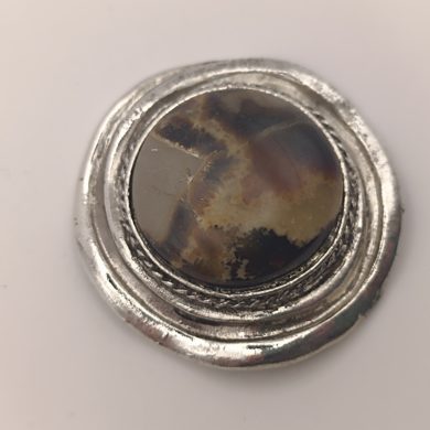 bijou broche septaria de madagascar creation unique pierre naturelle