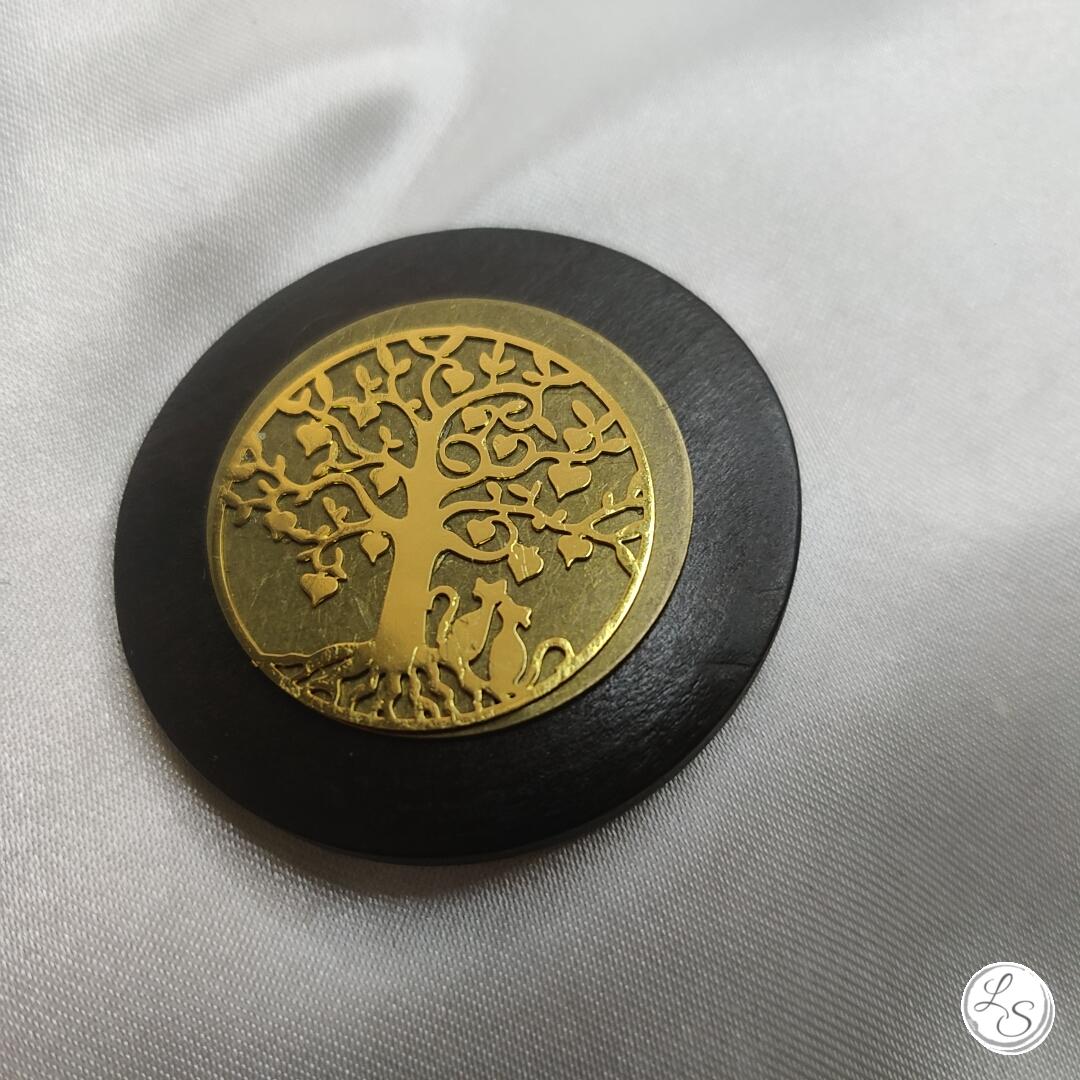 Accroche clés aimanté pour sac "Arbre chat bois" – Image 4